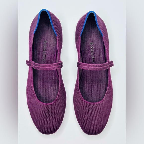 Rothy’s The Square Mary Jane Plum Purple Flats Shoes Size 9.5 - Picture 3 of 16